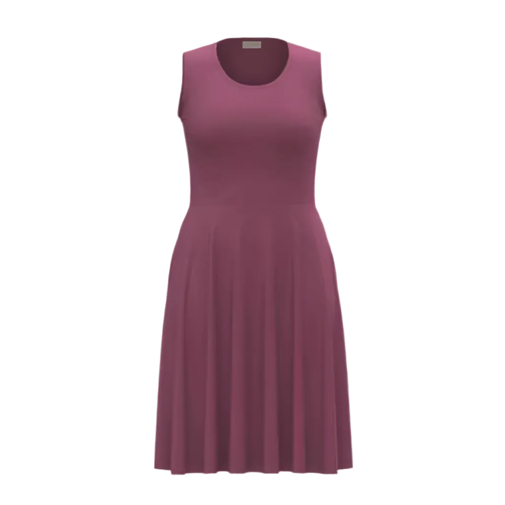 LuLaRoe Nicki • A-Line • Sleeveless • Fit and Flare Dress • Solid Red Violet Purple