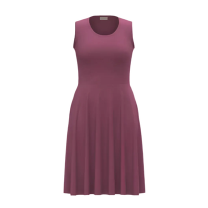LuLaRoe Nicki • A-Line • Sleeveless • Fit and Flare Dress • Solid Red Violet Purple