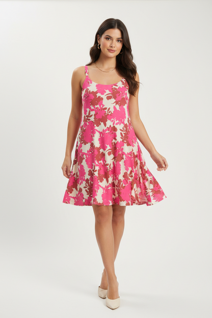 LuLaRoe Lynn Romper Dress • Built in Shorts with Pockets • Adjustable Straps • Pink and Red Floral