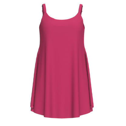 LuLaRoe Lynn Romper Dress • Built in Shorts with Pockets • Adjustable Straps • Solid Raspberry Sorbet Pink