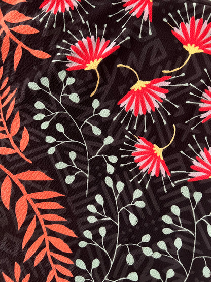 LuLaRoe Cassie Pencil Skirt • Vintage • Rare Floral Print on Black Background