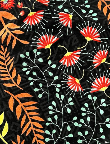 LuLaRoe Cassie Pencil Skirt • Vintage • Rare Floral Print on Black Background