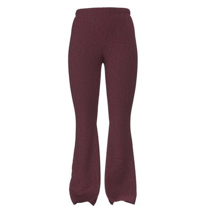Kylie Pull on Flare Pants - Solid Windsor Wine Red