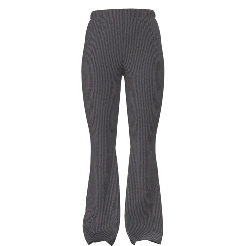 Kylie Pull on Flare Pants - Solid Pavement Charcoal Stretch Cord