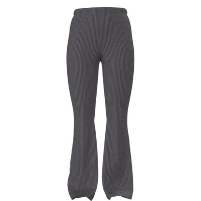 Kylie Pull on Flare Pants - Solid Pavement Charcoal Stretch Cord