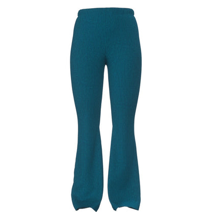 Kylie Pull on Flare Pants - Solid Deep Lagoon Teal Stretch Cord