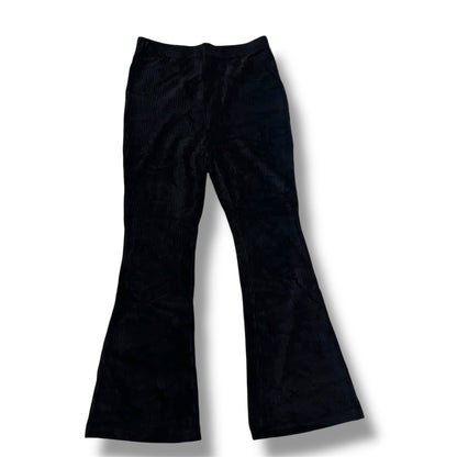 Kylie Pull on Flare Pants - Solid Black Stretch Corduroy