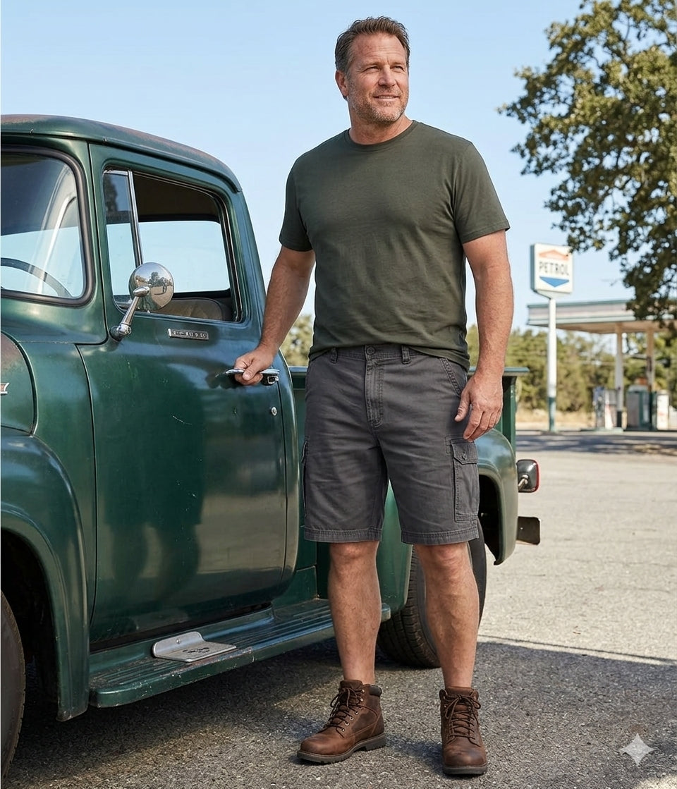 The Foundry Big and Tall • Men’s Dark Gray Cargo Shorts