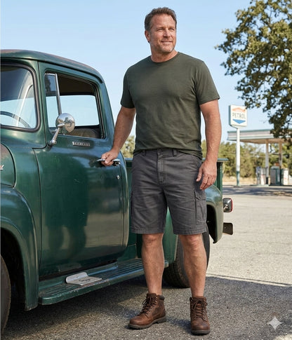 The Foundry Big and Tall • Men’s Dark Gray Cargo Shorts