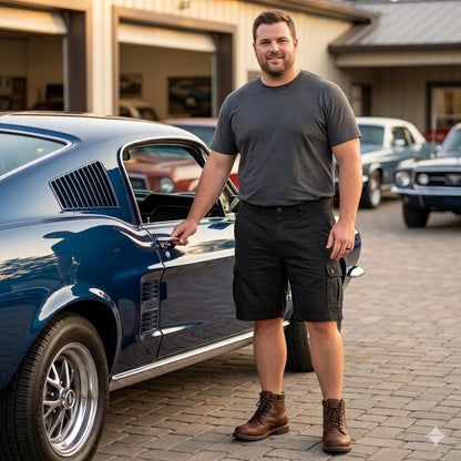 The Foundry Big and Tall • Men’s Black Cargo Shorts