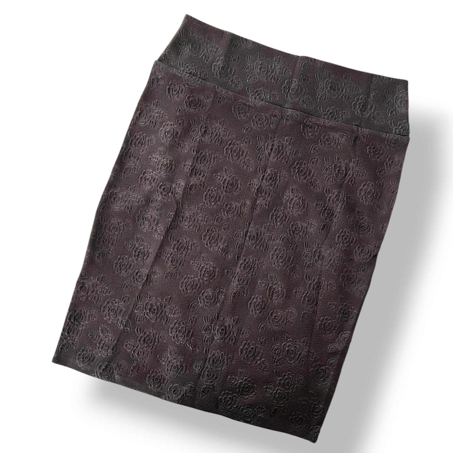 LuLaRoe Cassie Pencil Skirt • Vintage Rare Print • Embossed Rose Black Bronze