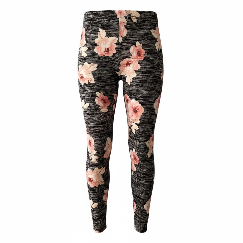 LuLaRoe Buttery Soft Leggings • Pink and Gray Floral