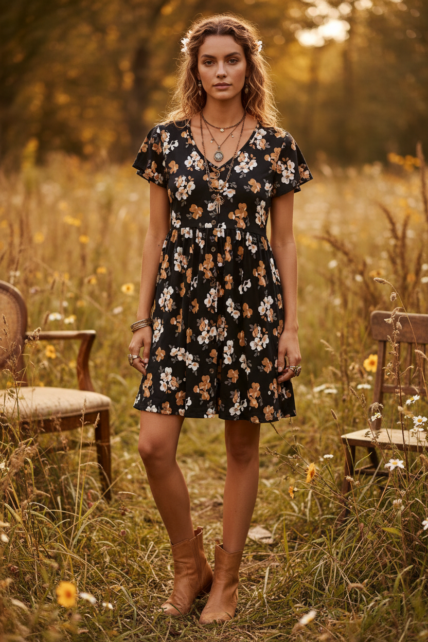 LuLaRoe • Heidi • Babydoll Dress • Original Leggings Material