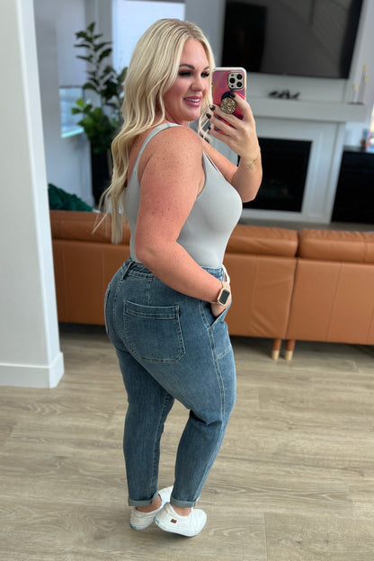 Judy Blue • Payton Pull On Denim Joggers in Medium Wash