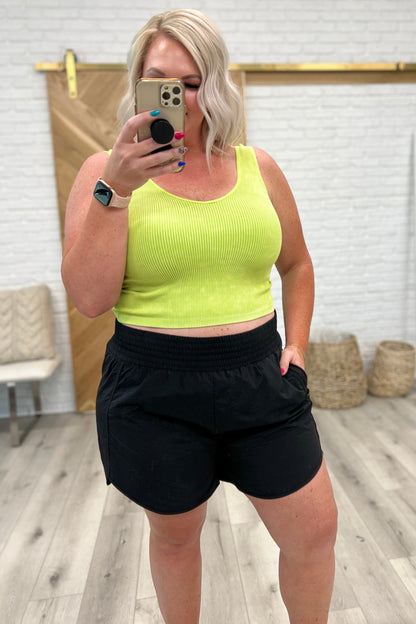 Zenana • Windbreaker Smocked Waistband Running Shorts in Black