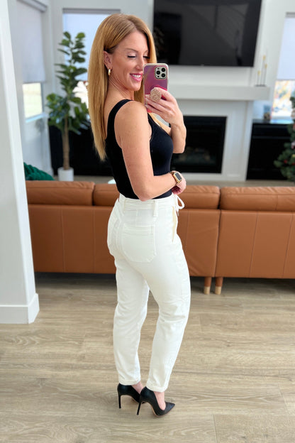 Judy Blue • Charlene High Rise Jogger in Ecru