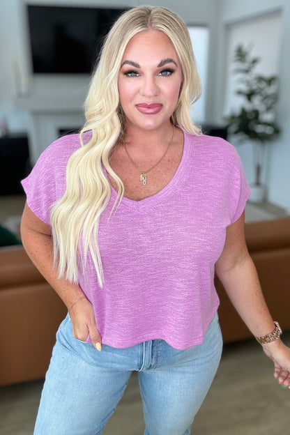 Zenana • Classic Comfort V-Neck Top in Mauve
