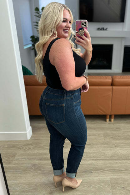 Judy Blue • Rowena High Rise Pull On Double Cuff Slim Jeans
