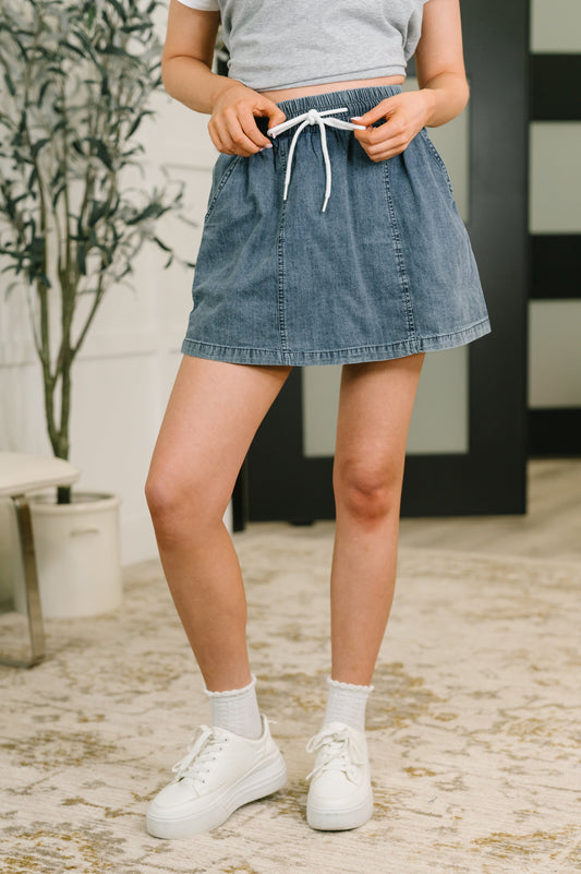 Haptics • 100% Cotton • I'd Like to See You Try • High Waisted Skort