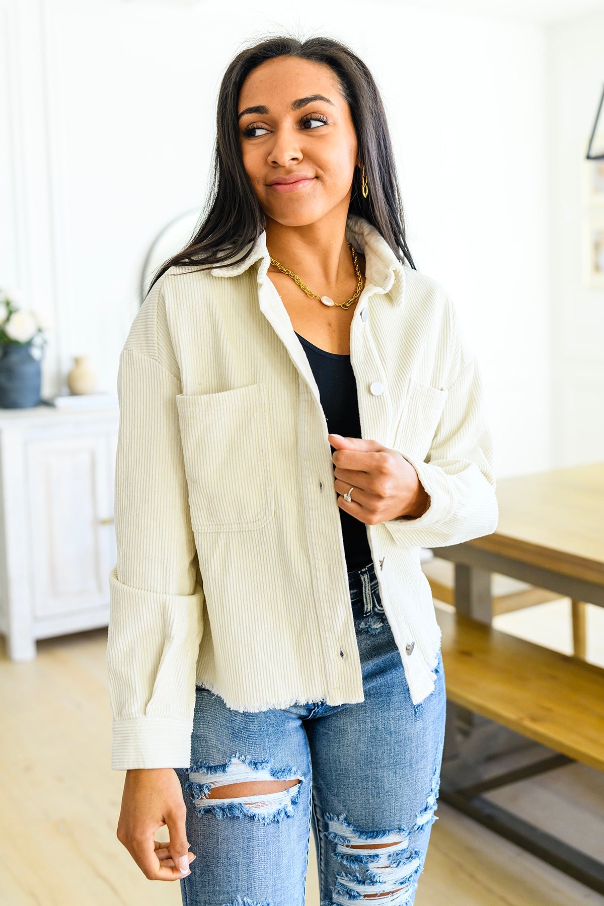 Jodifl • 100% Cotton Invested in You Corduroy Shacket