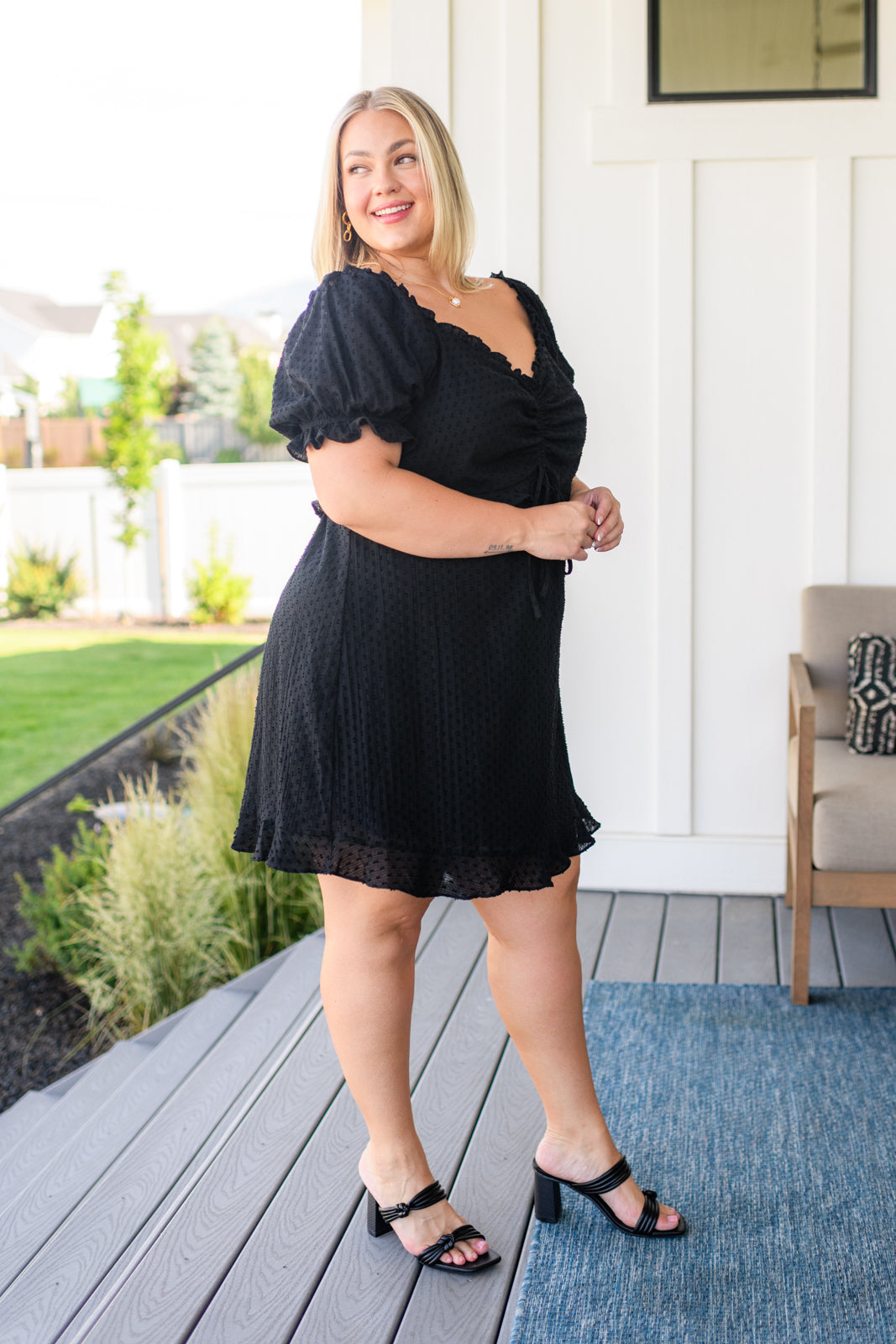 Andree By Unit • 100% Cotton • It's Cocktail Hour Ruffle Detail Dress