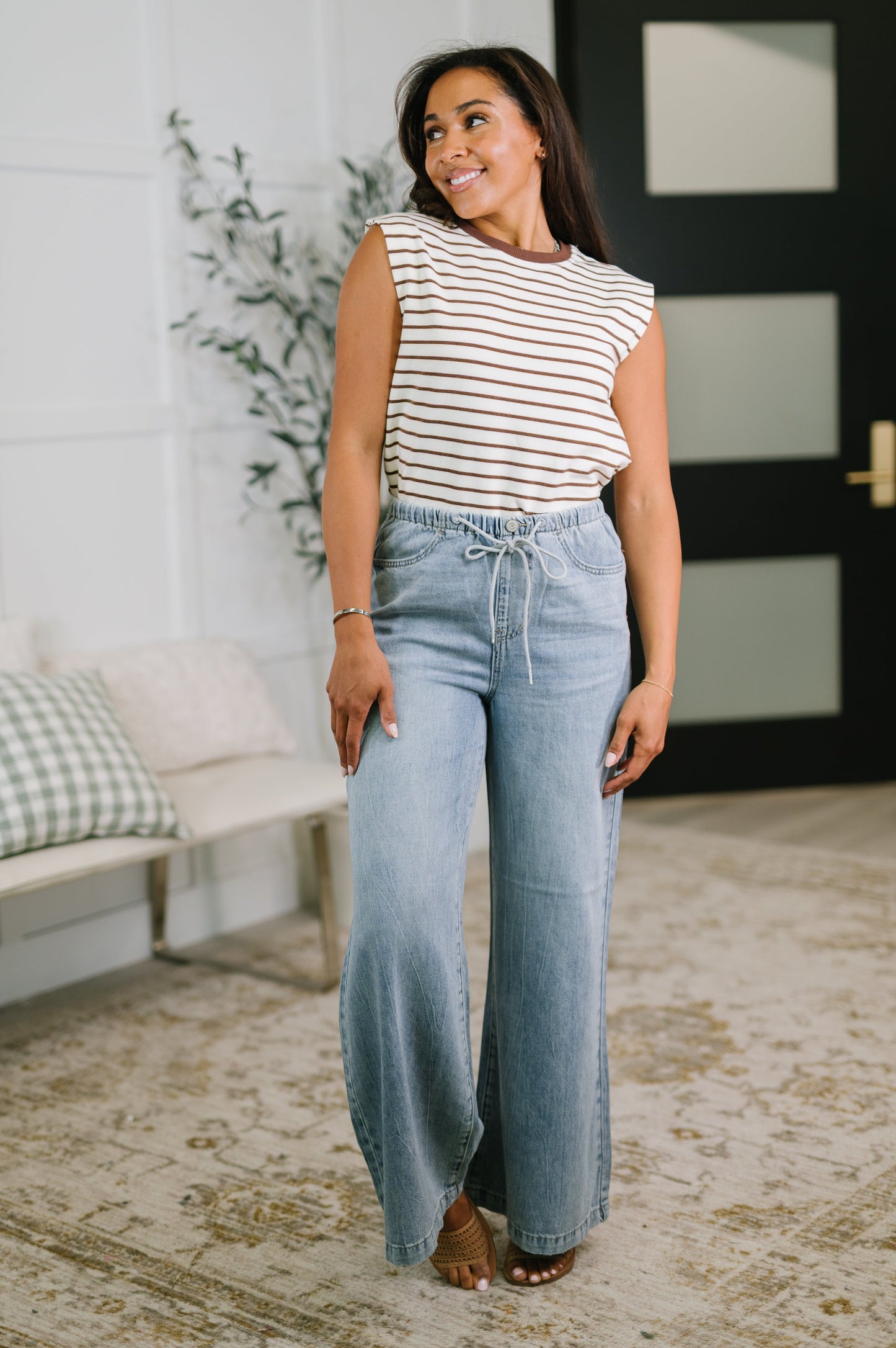 Judy Blue • Monica • High Waist Palazzo Featherweight with Drawcord