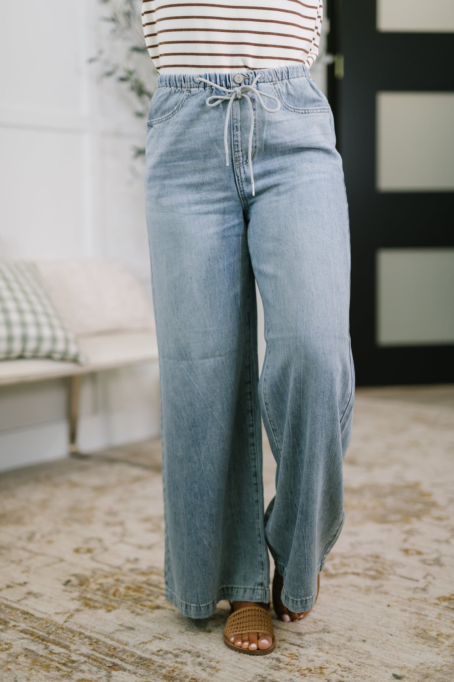 Judy Blue • Monica • High Waist Palazzo Featherweight with Drawcord