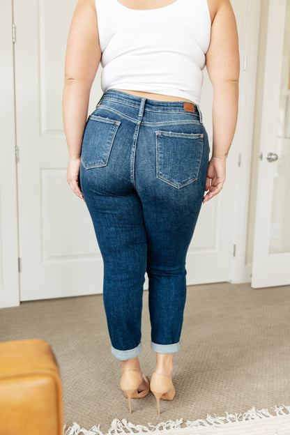 Judy Blue • London Midrise Cuffed Boyfriend Jeans