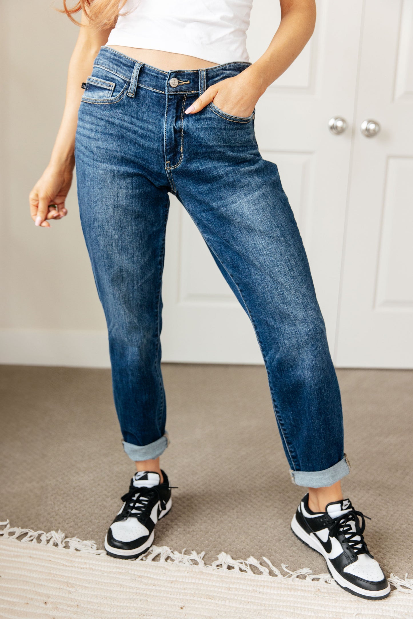 Judy Blue • London Midrise Cuffed Boyfriend Jeans