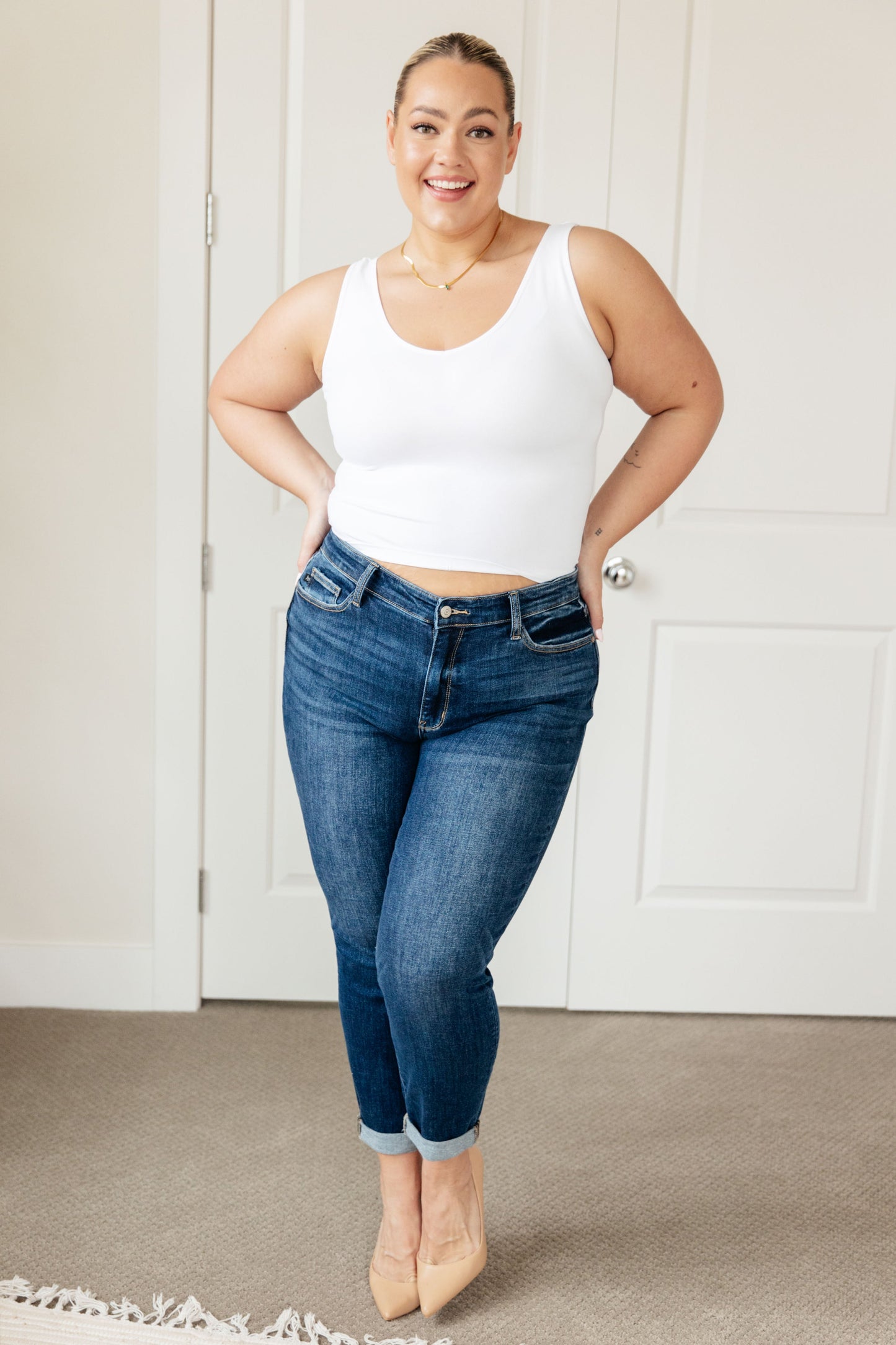 Judy Blue • London Midrise Cuffed Boyfriend Jeans