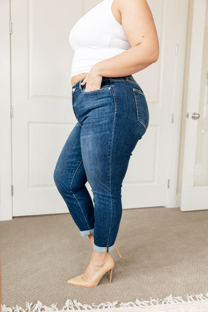 Judy Blue • London Midrise Cuffed Boyfriend Jeans