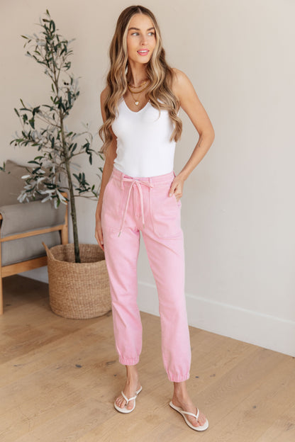 Judy Blue • Regina • High Rise Garment Dyed Denim Jogger