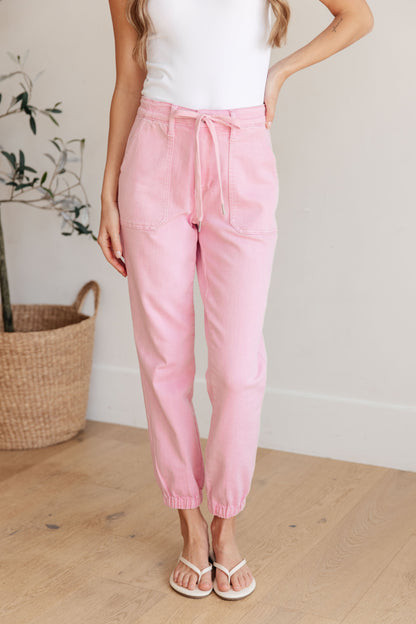 Judy Blue • Regina • High Rise Garment Dyed Denim Jogger
