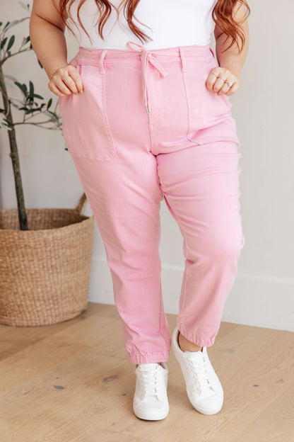 Judy Blue • Regina • High Rise Garment Dyed Denim Jogger