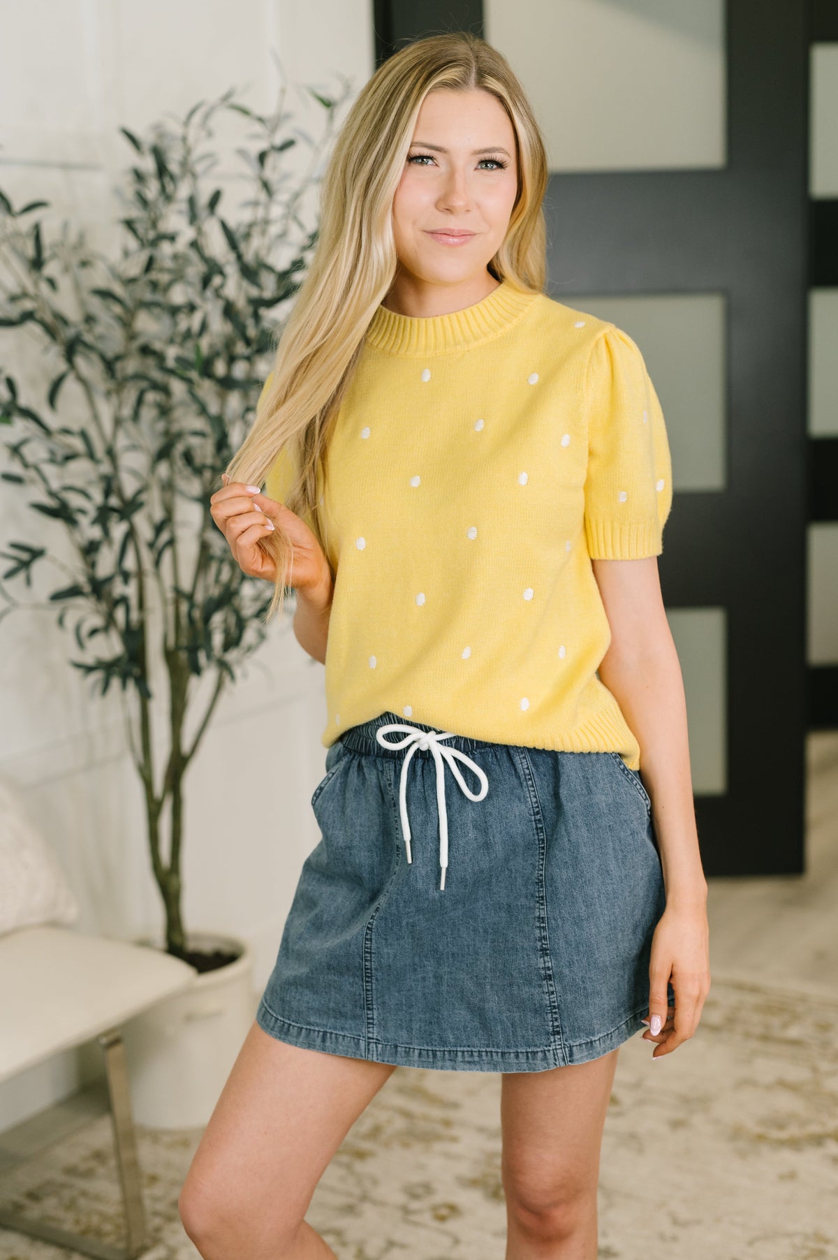 Haptics • 100% Cotton • I'd Like to See You Try • High Waisted Skort