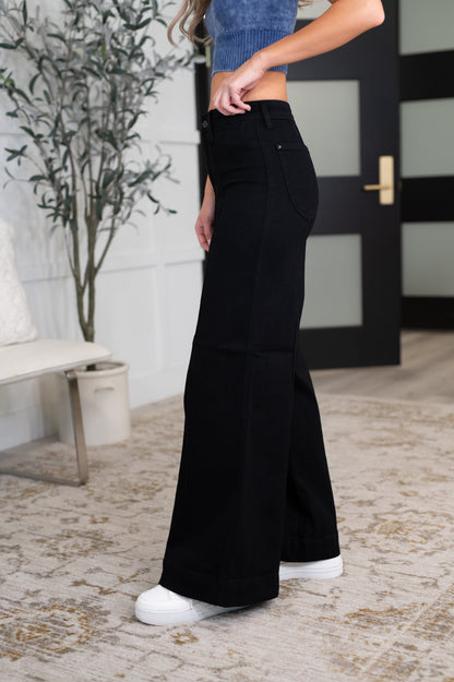 Judy Blue • Penelope High Waist Palazzo Jean in Black