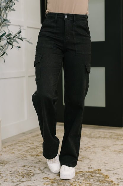 Judy Blue • Keira • High Waist Cargo Wide in Black