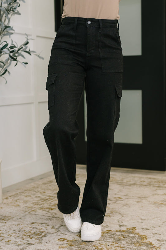 Judy Blue • Keira • High Waist Cargo Wide in Black