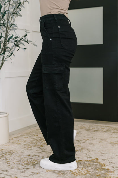 Judy Blue • Keira • High Waist Cargo Wide in Black