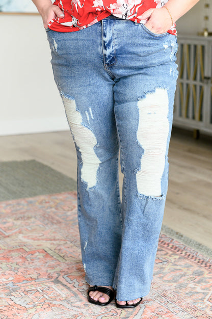 Judy Blue • Kiana High Rise Heavy Destroy Flare