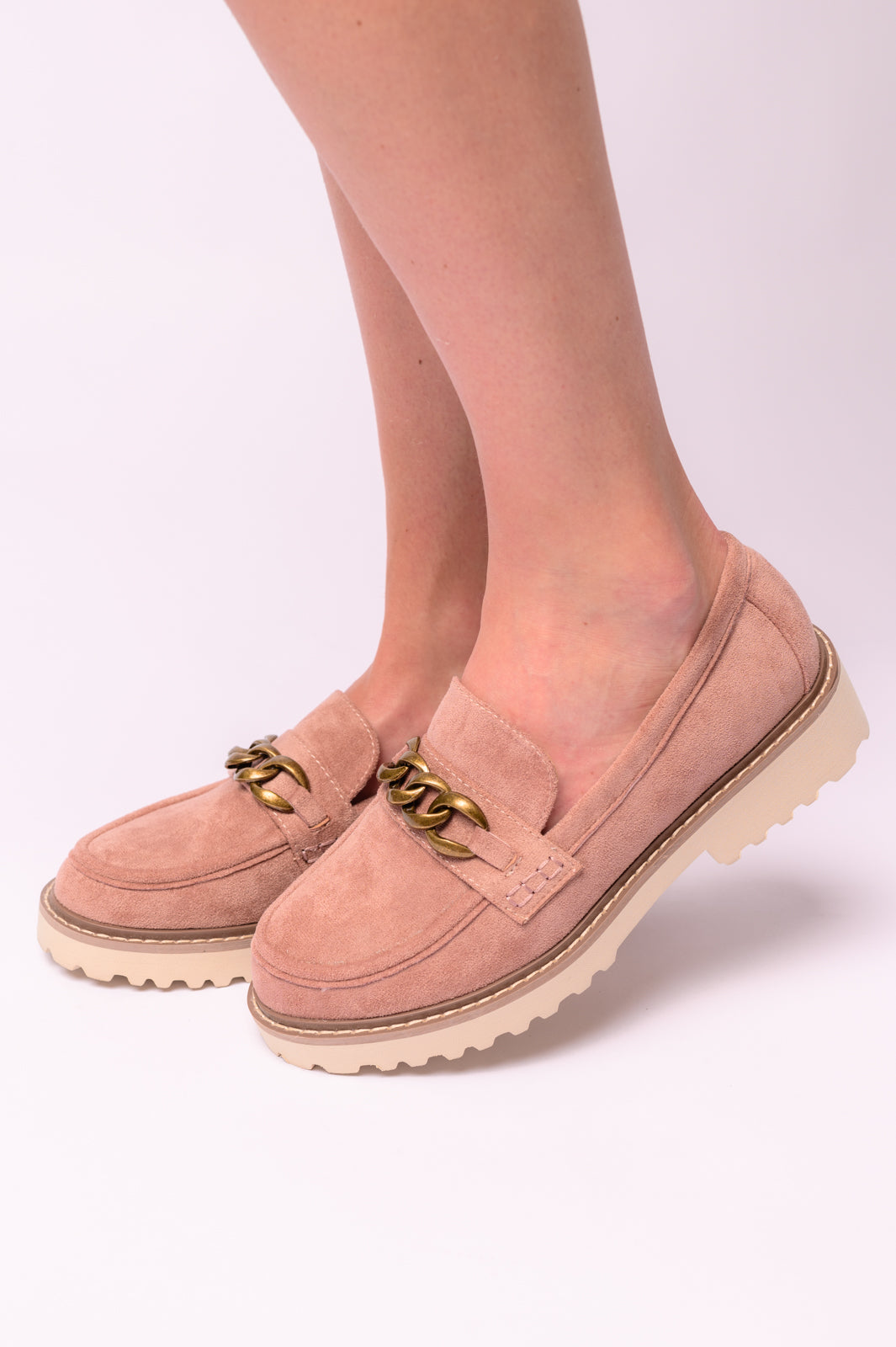 Corkys • Literally Loafers in Blush Faux Suede