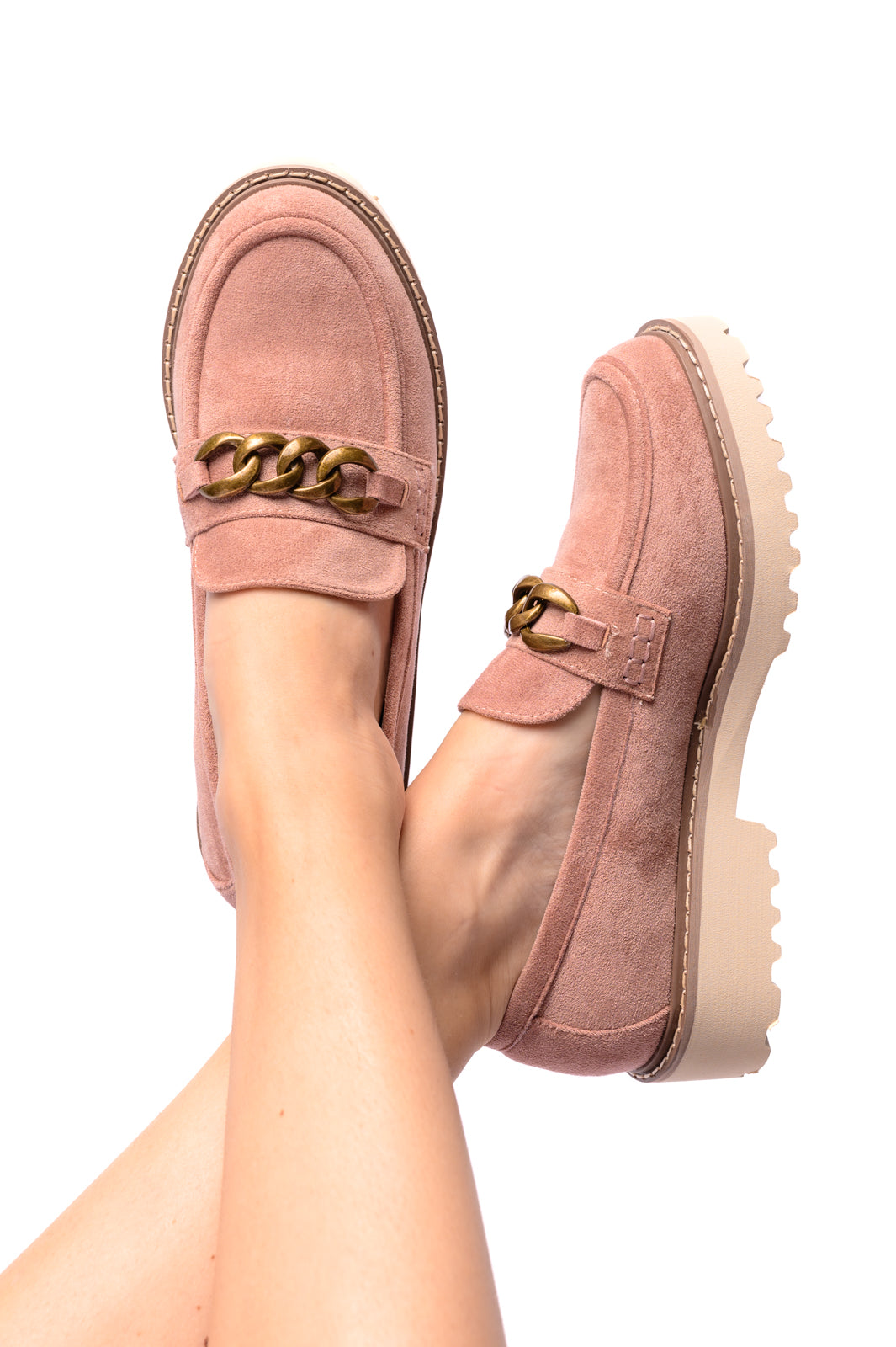 Corkys • Literally Loafers in Blush Faux Suede