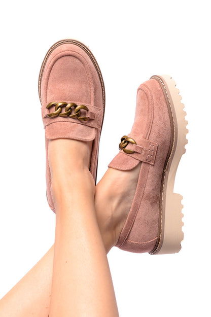 Corkys • Literally Loafers in Blush Faux Suede