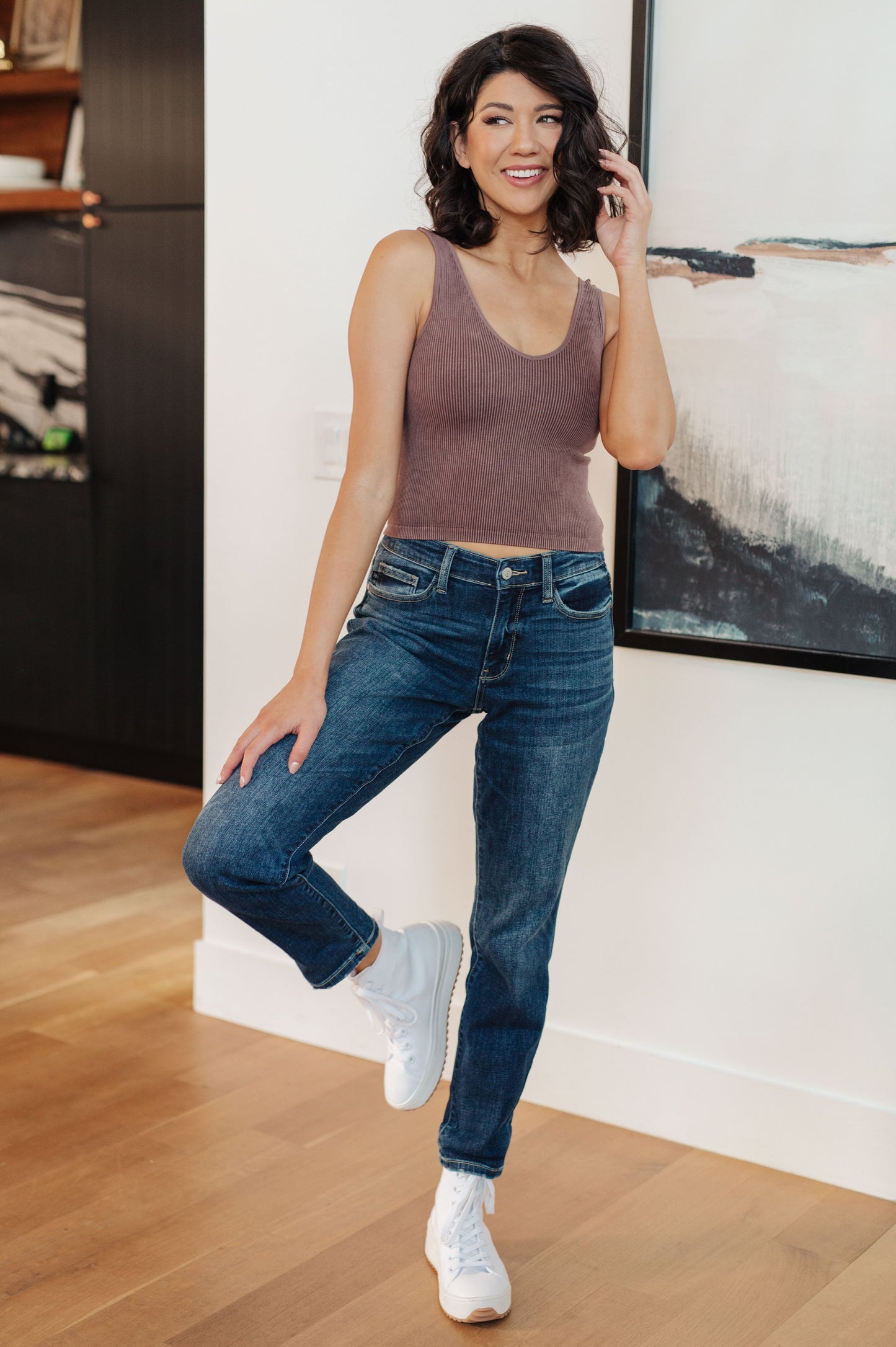 Judy Blue • London Midrise Cuffed Boyfriend Jeans