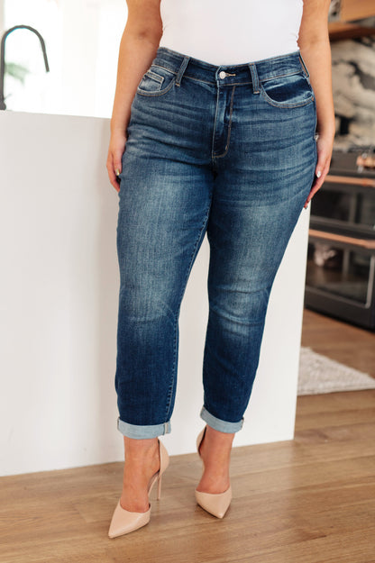 Judy Blue • London Midrise Cuffed Boyfriend Jeans