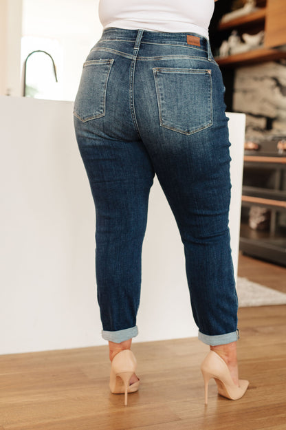 Judy Blue • London Midrise Cuffed Boyfriend Jeans