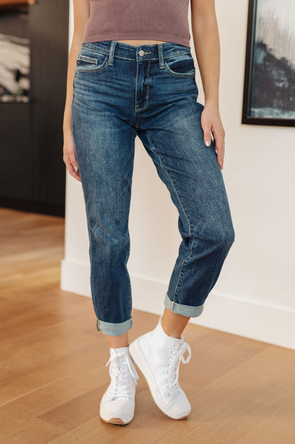 Judy Blue • London Midrise Cuffed Boyfriend Jeans