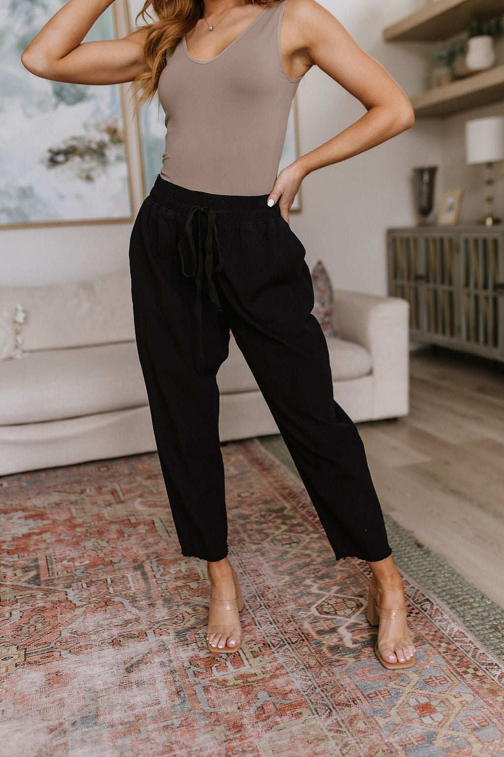 Love Me Dearly • High Waisted Pants in Black