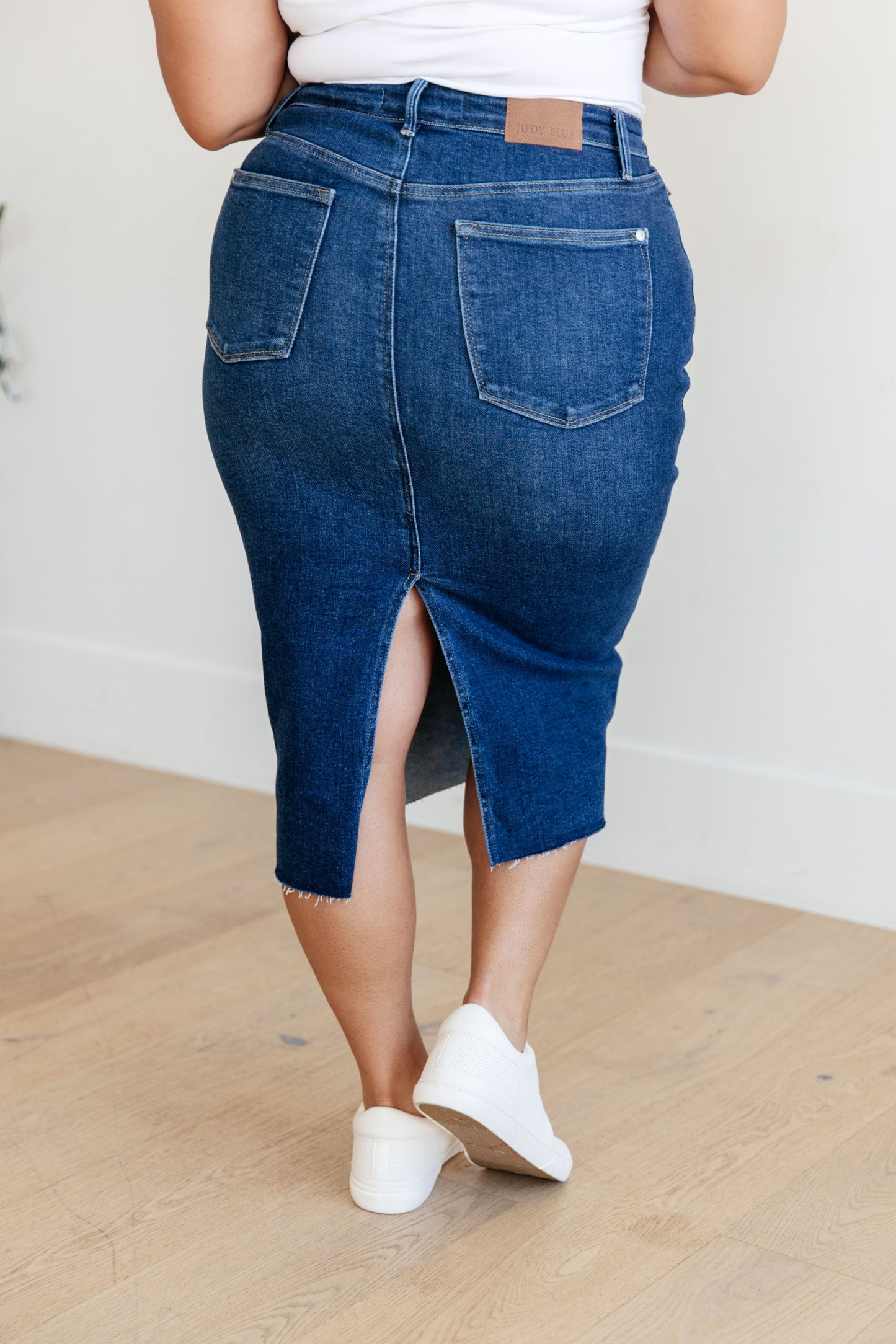 Judy Blue • Marcy • High Rise Denim Midi Skirt