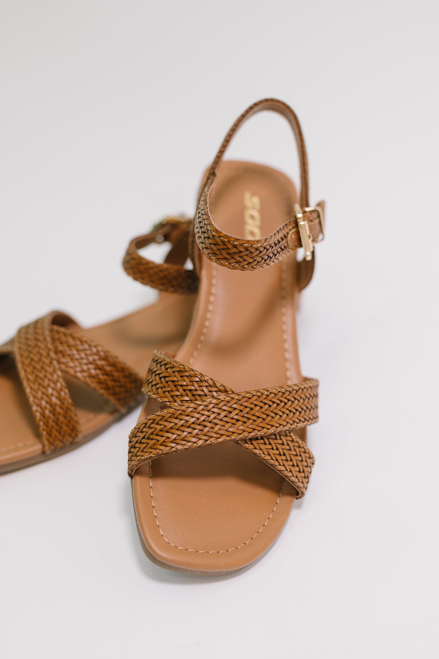 Soda • Marlene Ankle Strap Woven Sandal